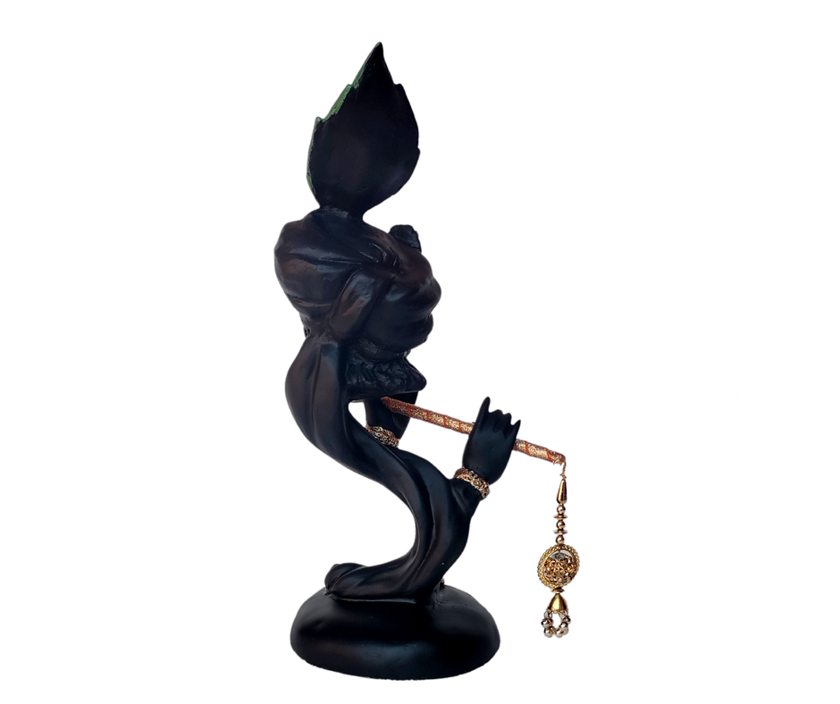 Curved Pankh Krishna Idol,