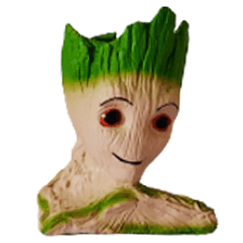 Set of 4 Groot Resin Tabletop Planter for Home Decor H – 15 cm