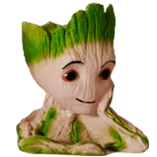 Set of 4 Groot Resin Tabletop Planter for Home Decor H – 15 cm