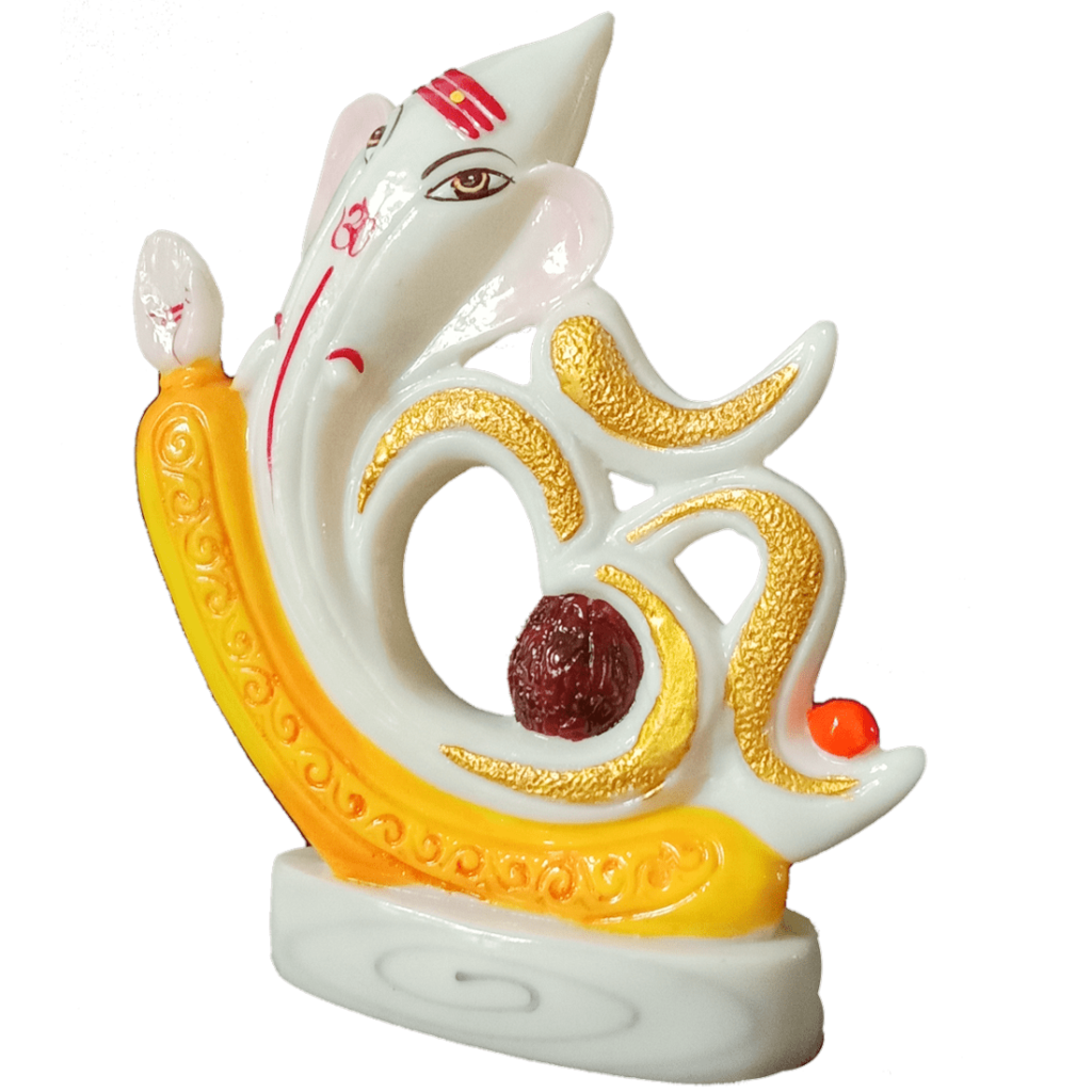 OM Ganesh Marble Modern Murti