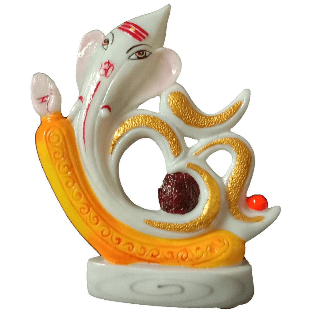OM Ganesh Marble Modern Murti