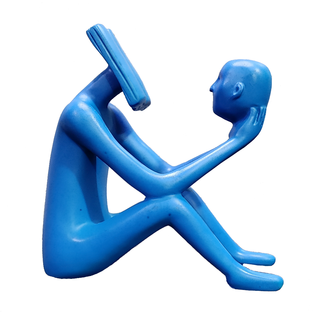Immortals The Thinker Statue Abstract Man Reading a Book Decorative Showpiece - 21.5 cm