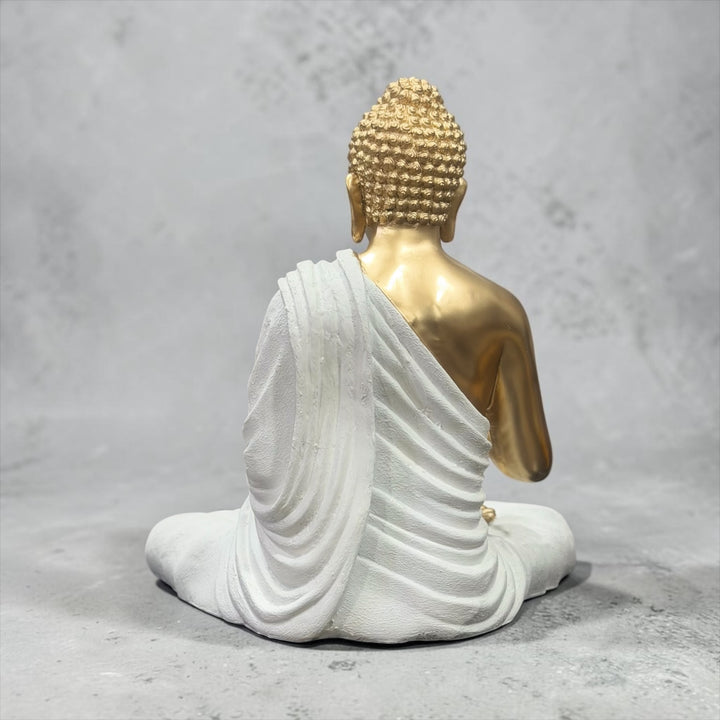 CutnCurve® 2 Feet Blessing Buddha Idol – Handmade Resin Statue for Home, Office & Gifting