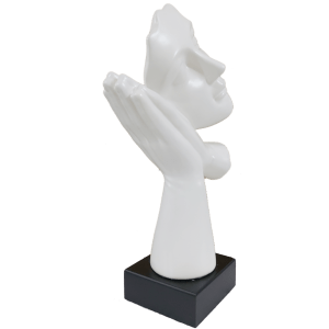 Abstract Woman Face on Hands Statue Table Ascent 