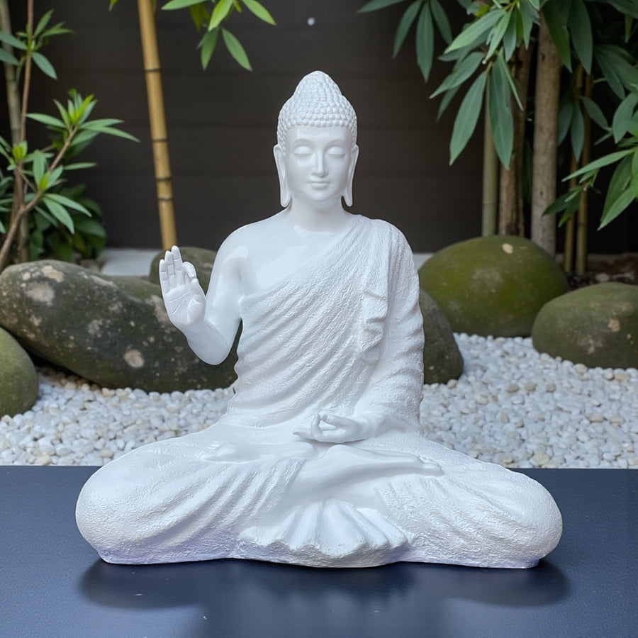  large Buddha idol for garden, outdoor Buddha sculpture, big Buddha statue for home décor, meditation Buddha idol, decorative Buddha figure