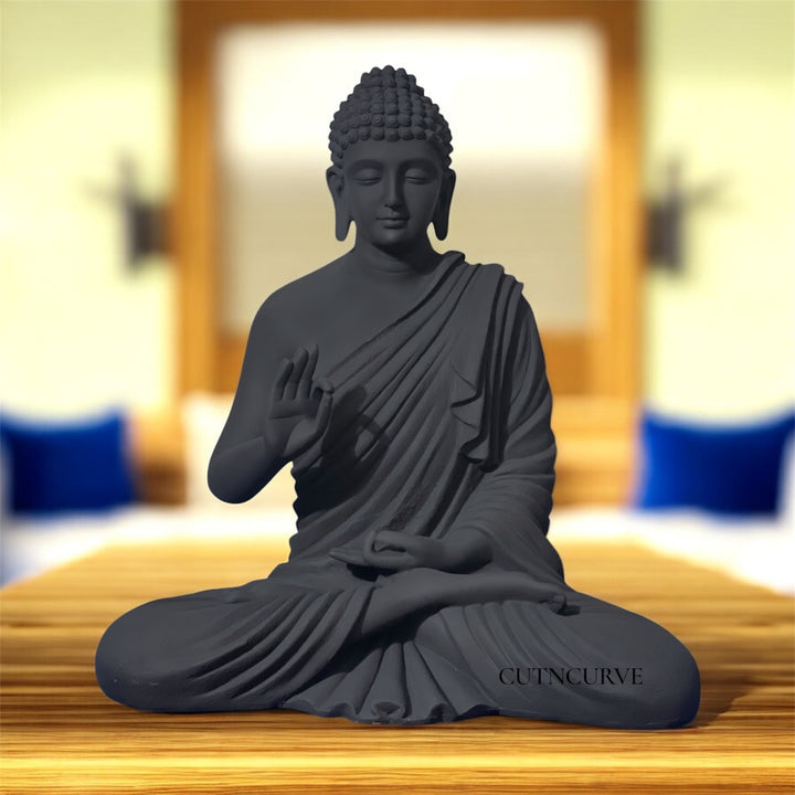 CutnCurve® 2 Ft Blessing Buddha Statue – Premium Resin Buddha Idol for Home Décor & Positive Vibes