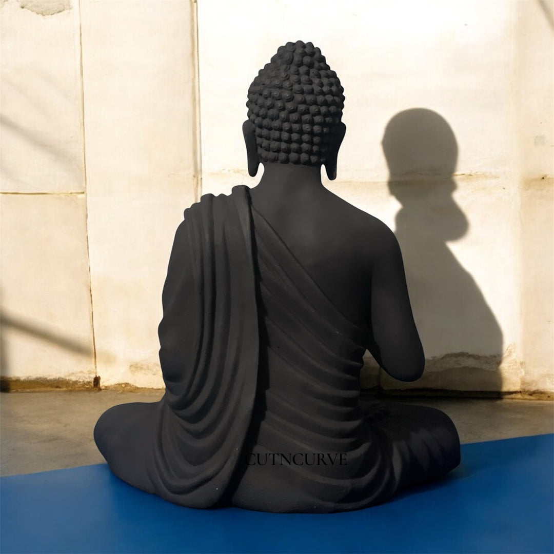 CutnCurve® 2 Ft Blessing Buddha Statue – Premium Resin Buddha Idol for Home Décor & Positive Vibes