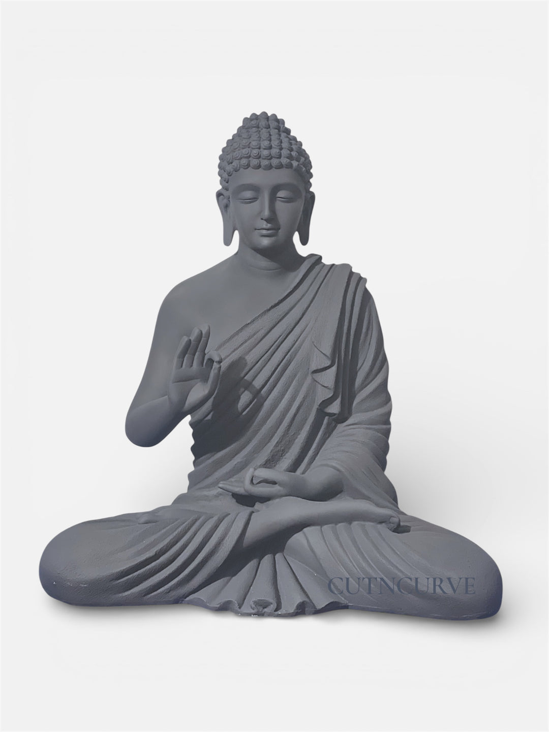 CutnCurve® 2 Ft Blessing Buddha Statue – Premium Resin Buddha Idol for Home Décor & Positive Vibes