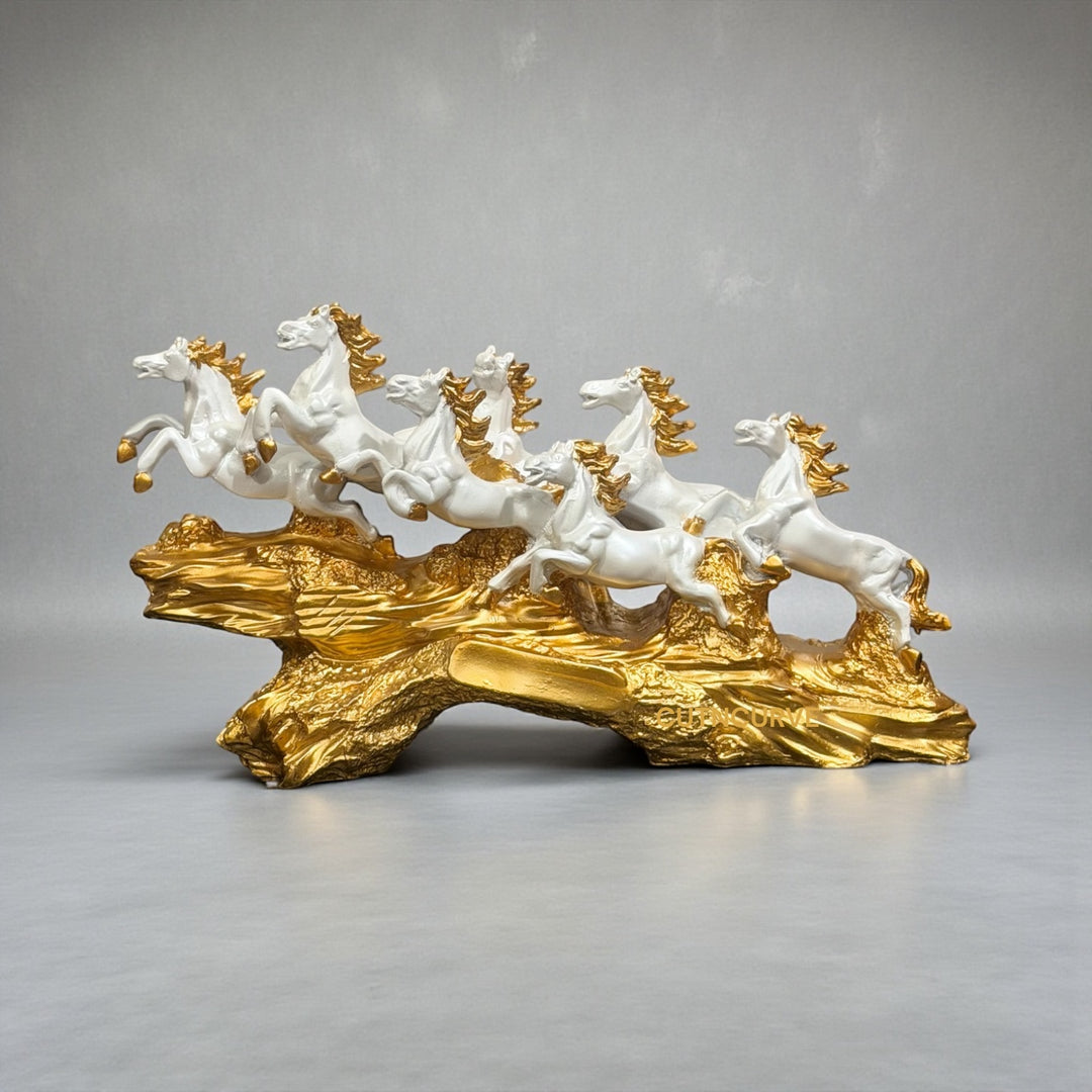 7 horse vastu decor
lucky seven horses figurine
running horses gift item
7 horses for gifting