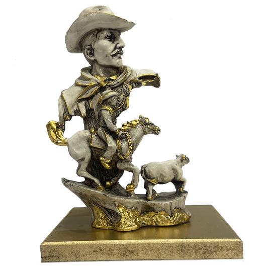 Abstract Man with Horse Statue Sculpture Figurine
