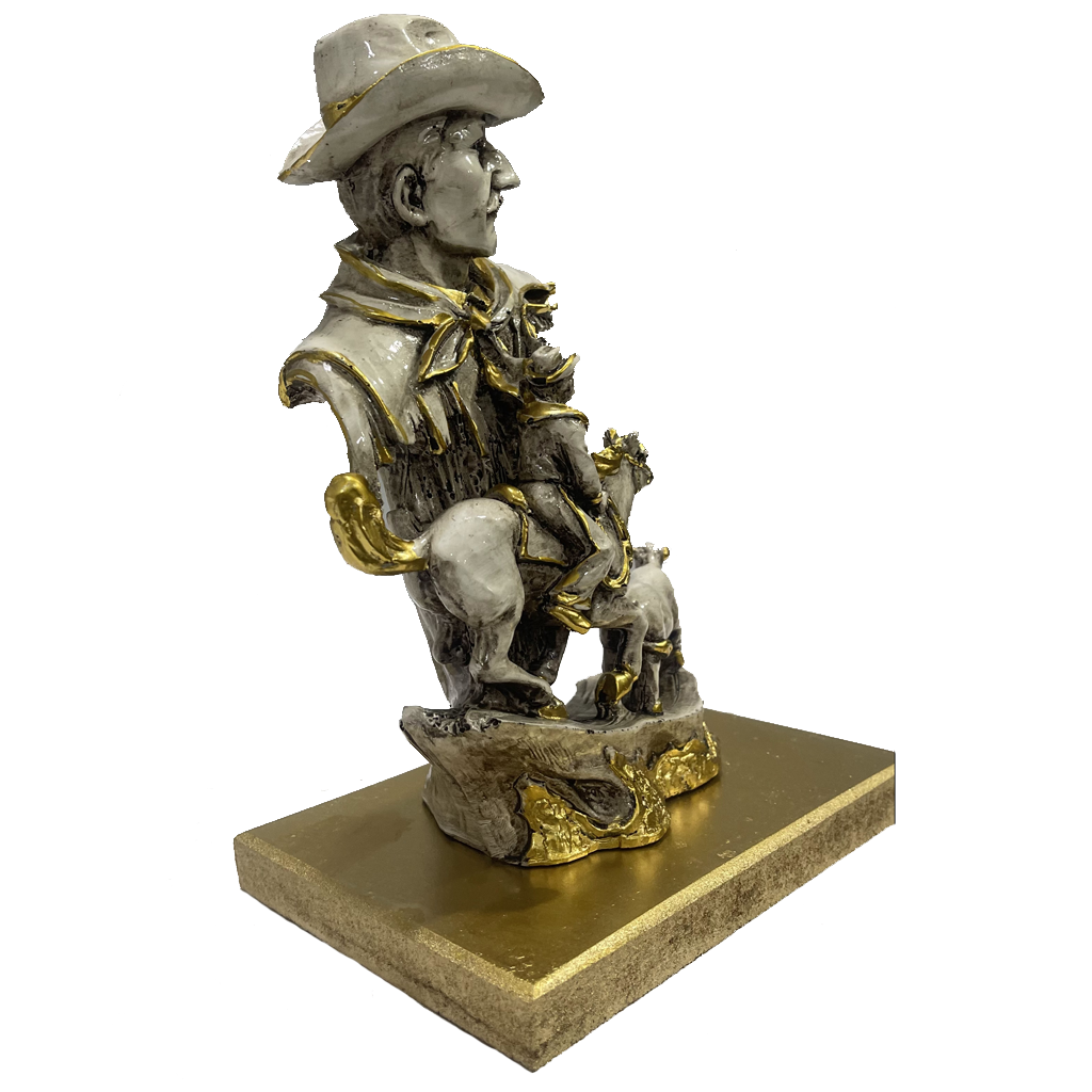 Abstract Man with Horse Statue Sculpture Figurine