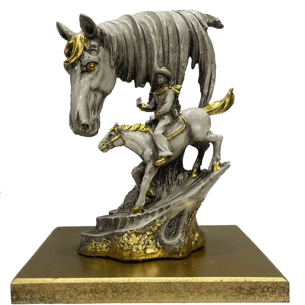 Abstract Idol with Horse and Man