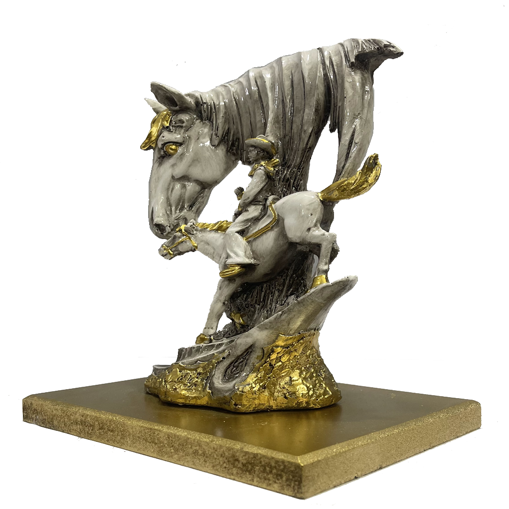 Abstract Idol with Horse and Man