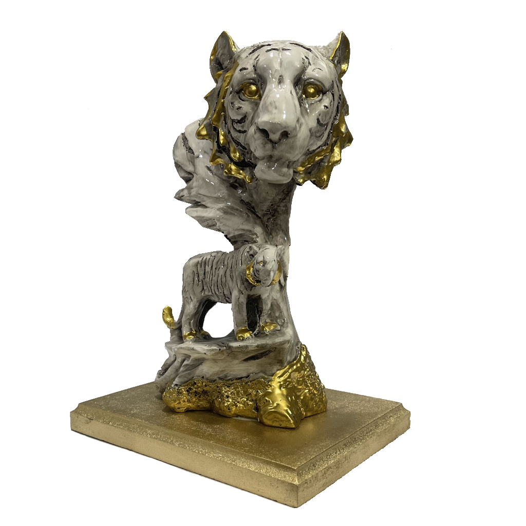Abstract Idol with Tigers, Abstract Statue