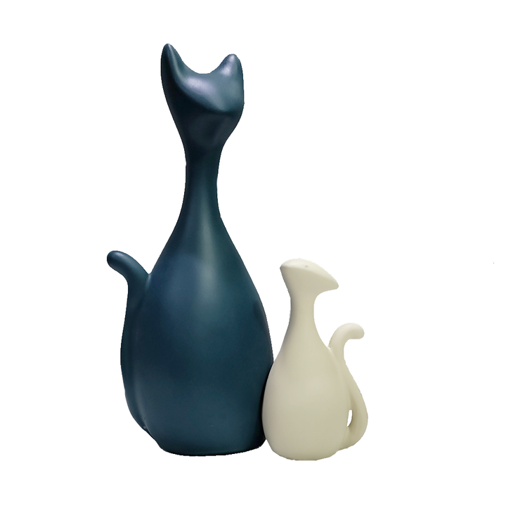 Cat Statue Resin Showpiece H 26 cm