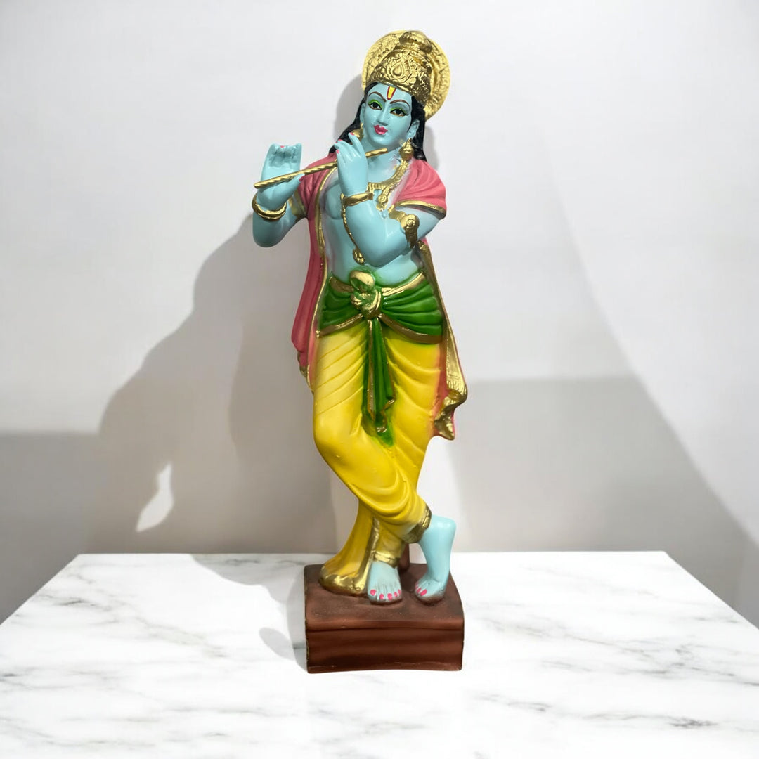 Standing Krishna Idol
Krishna murti 16 inch
Composite marble Krishna statue