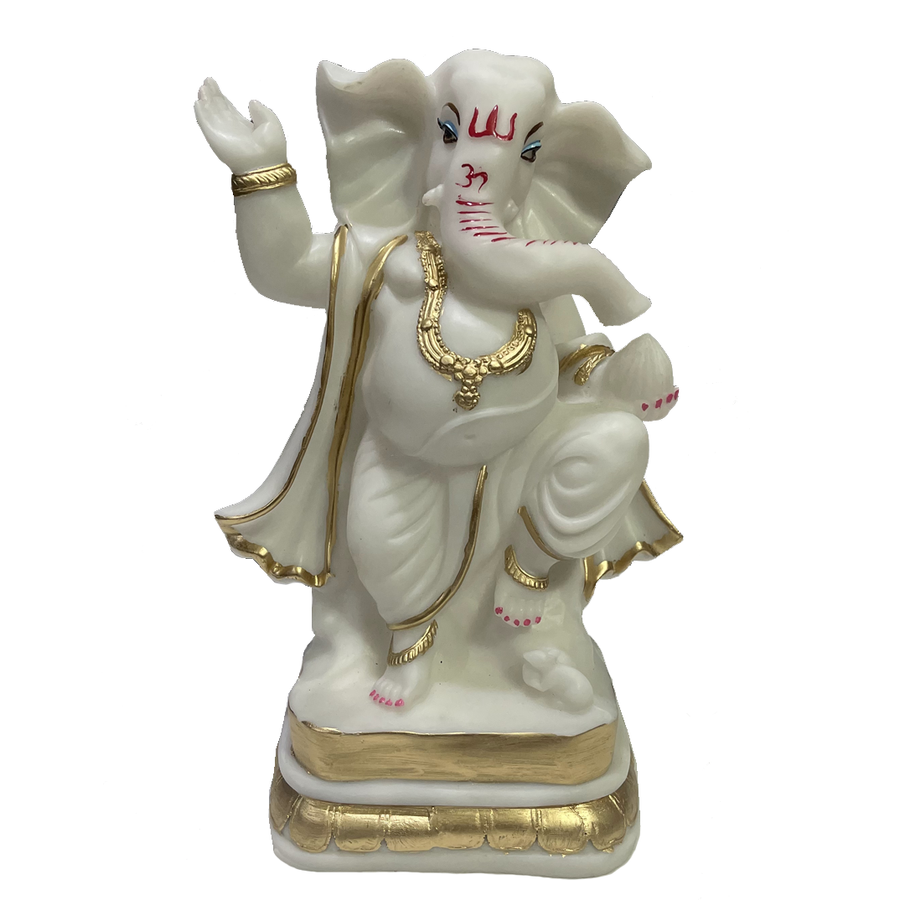 Dancing Ganesh Marble Murti