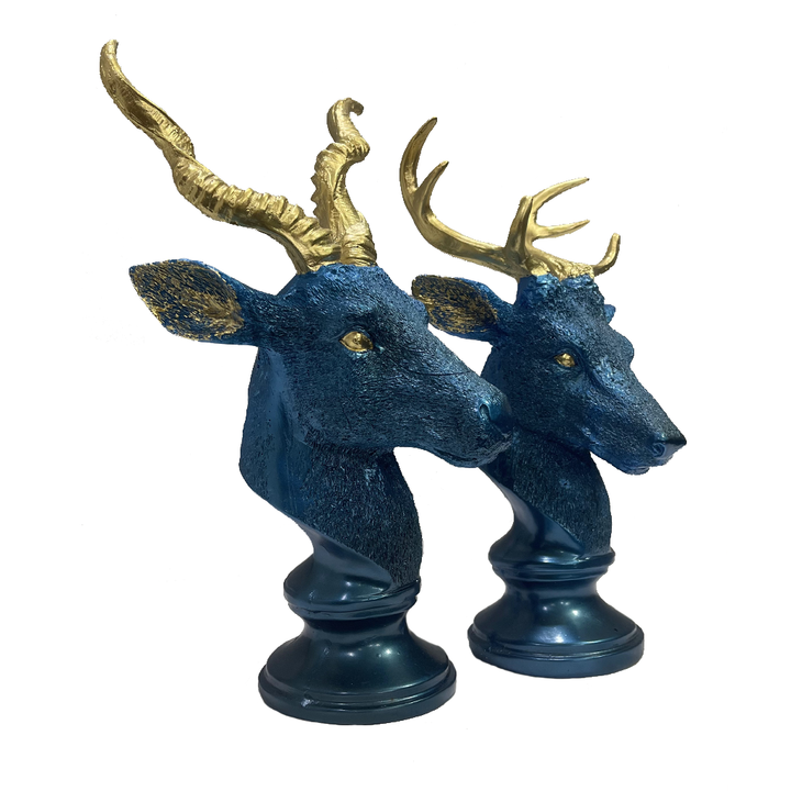 Deer Set Of Two Male Female Pair Of Deer Elegant Showpiece