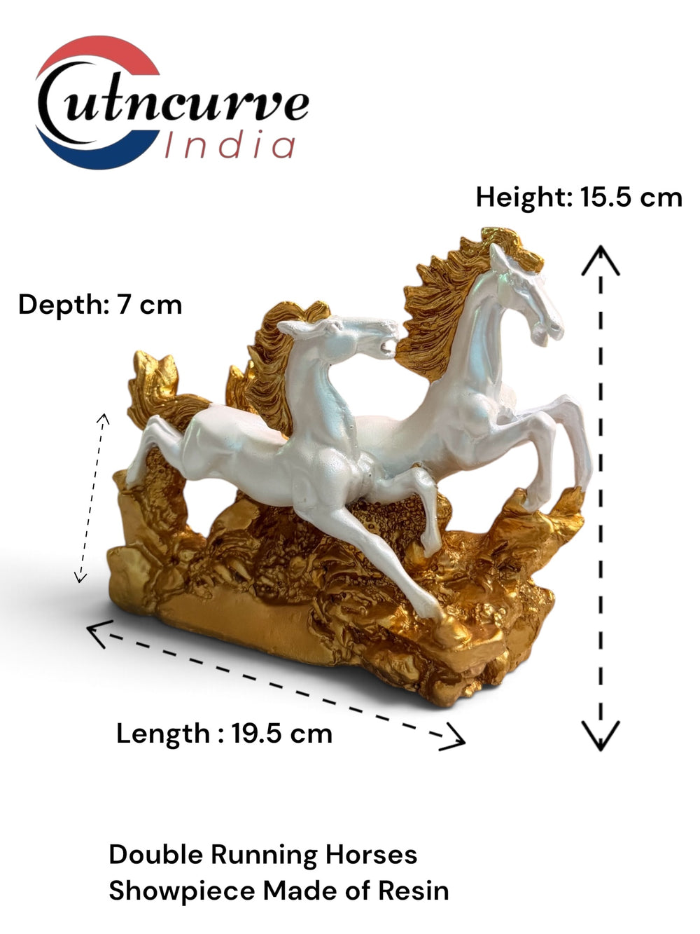 dol for home decor, horse decor for living room, decorative horse statue, golden horse statue, resin showpiece for home