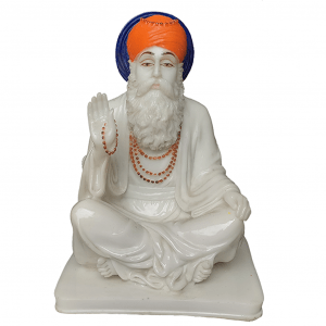 Guru Nanak Dev Marble Idol, Marble Guru Nanak Dev Statue H 19 cm