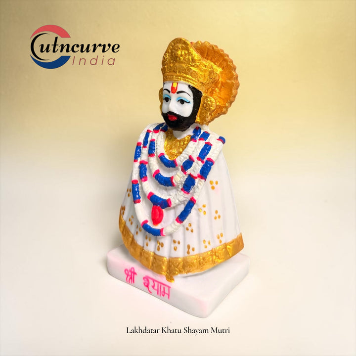 CutnCurve Khatu Shyam Ji Statue – 15 cm Decorative Shyam Baba Idol for Home Temple, Pooja Room & Gifting