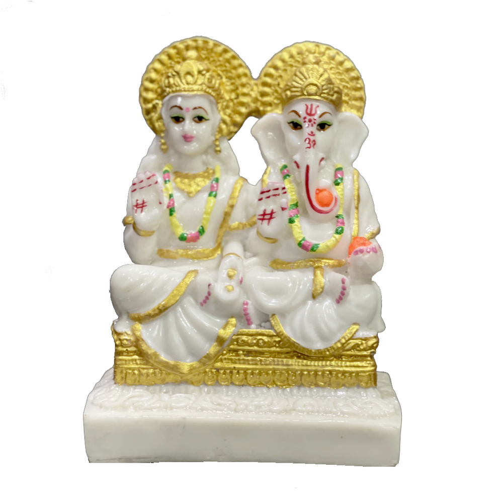 Laxmi Ganesh Marble Look Murti 