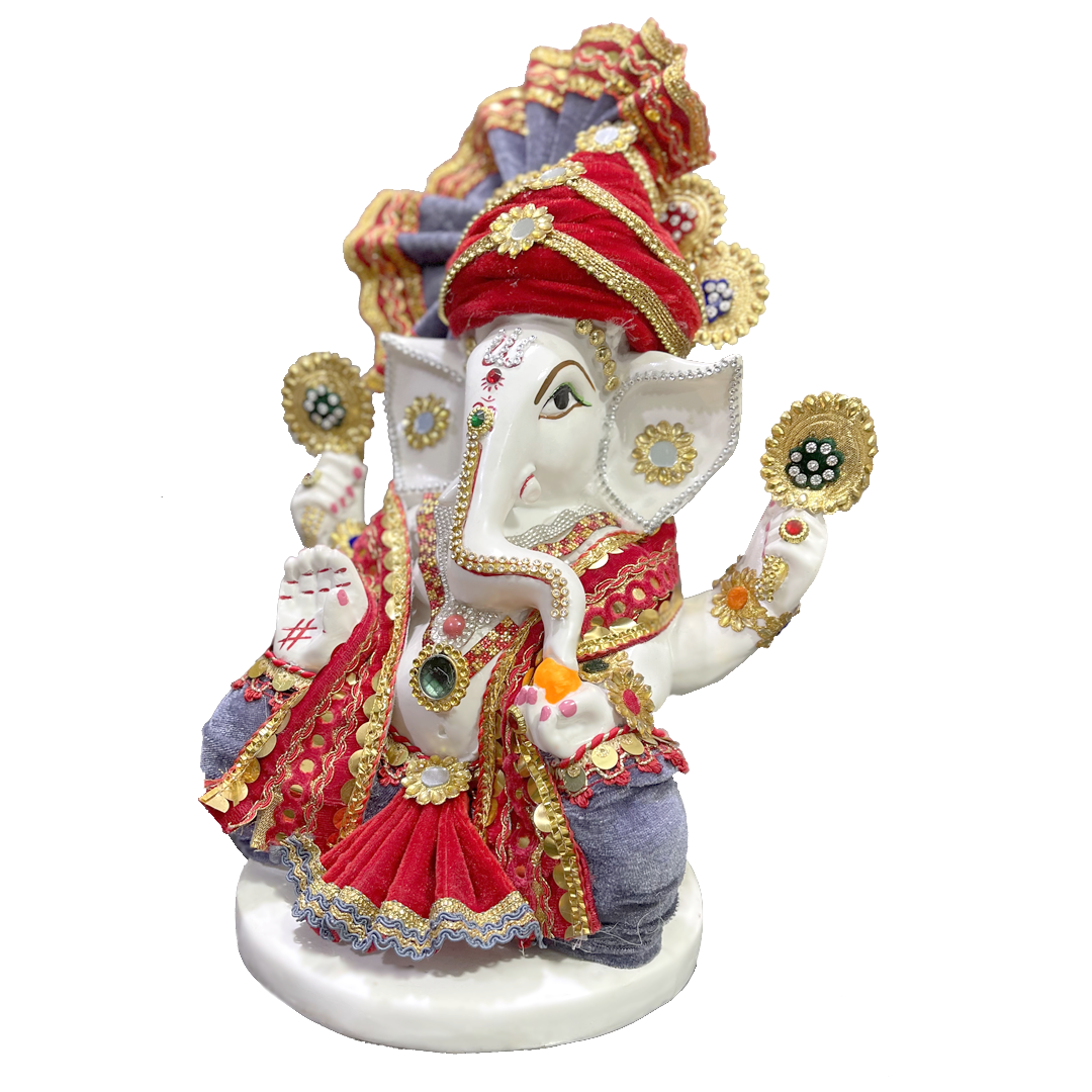 Lord Ganesh Idol With Costume vastra