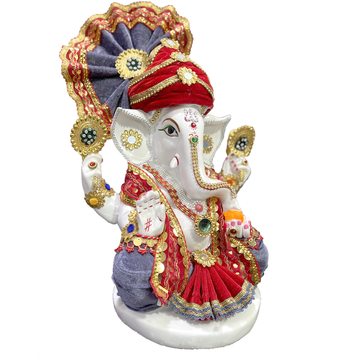 Lord Ganesh Idol With Costume vastra