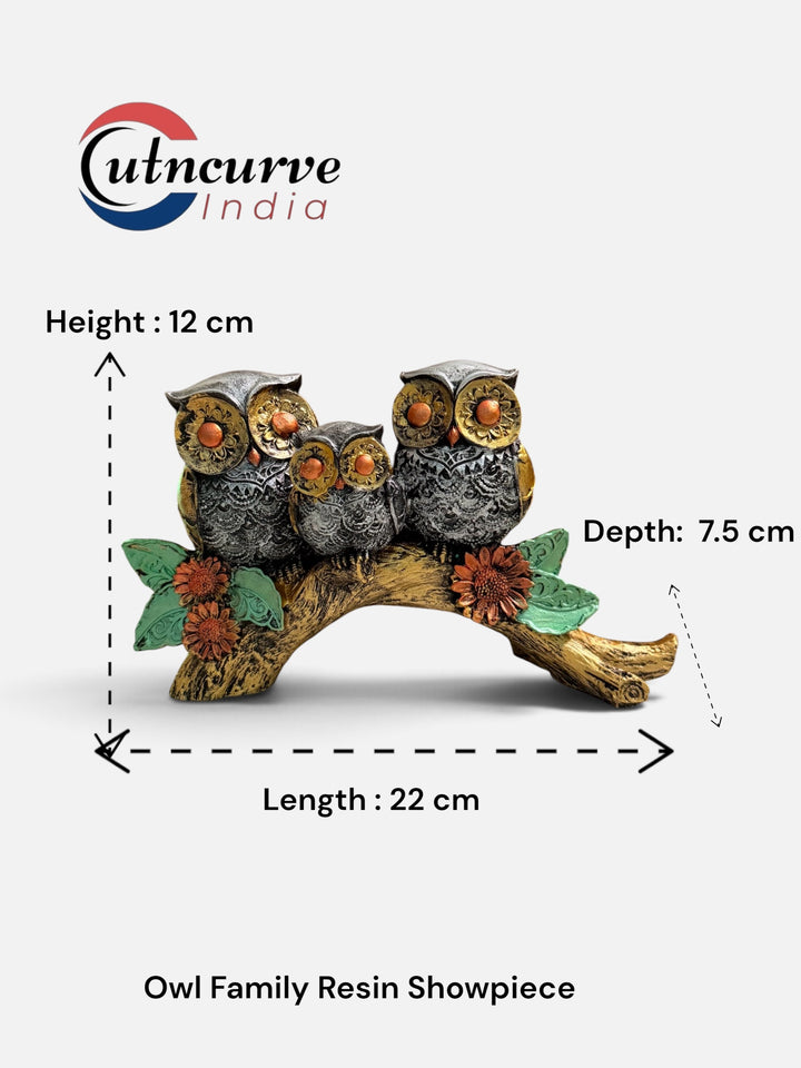 owl resin figurine for bookshelf