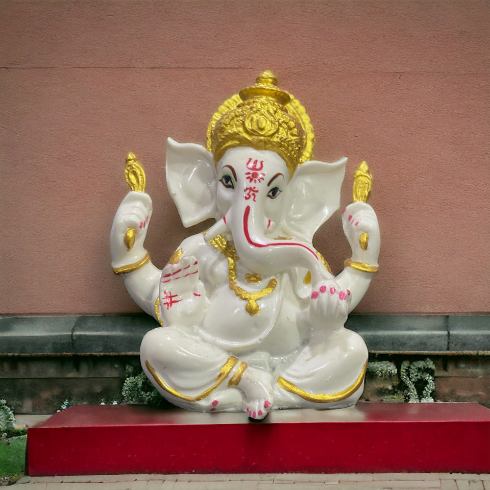 Lord Ganpati Marble Look Idol