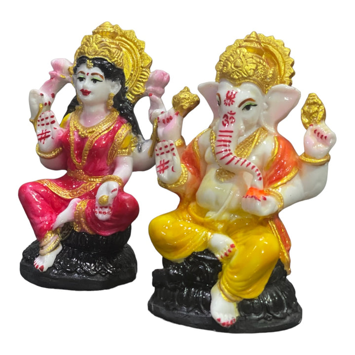 Laxmi Ganesh Marble Look Murti 