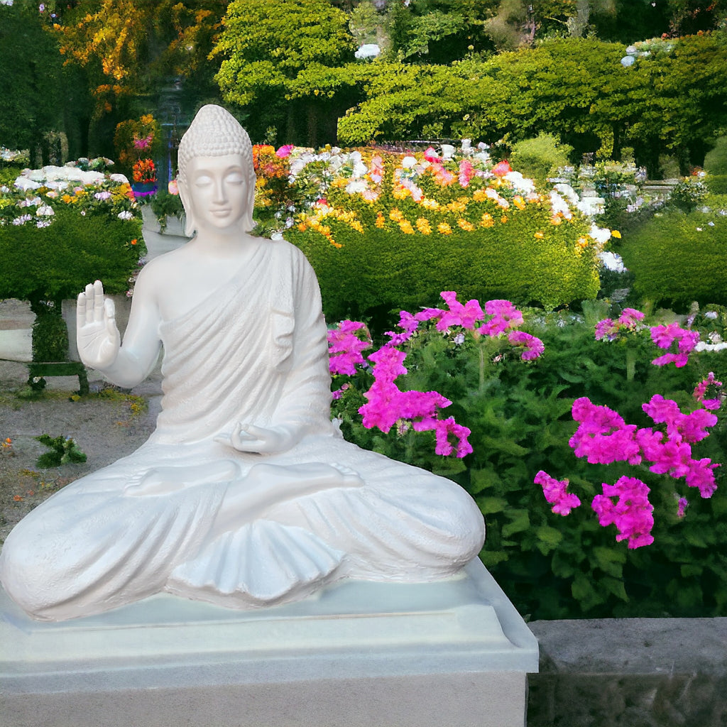 4 Feet Buddha Fiber Idol Best For Garden