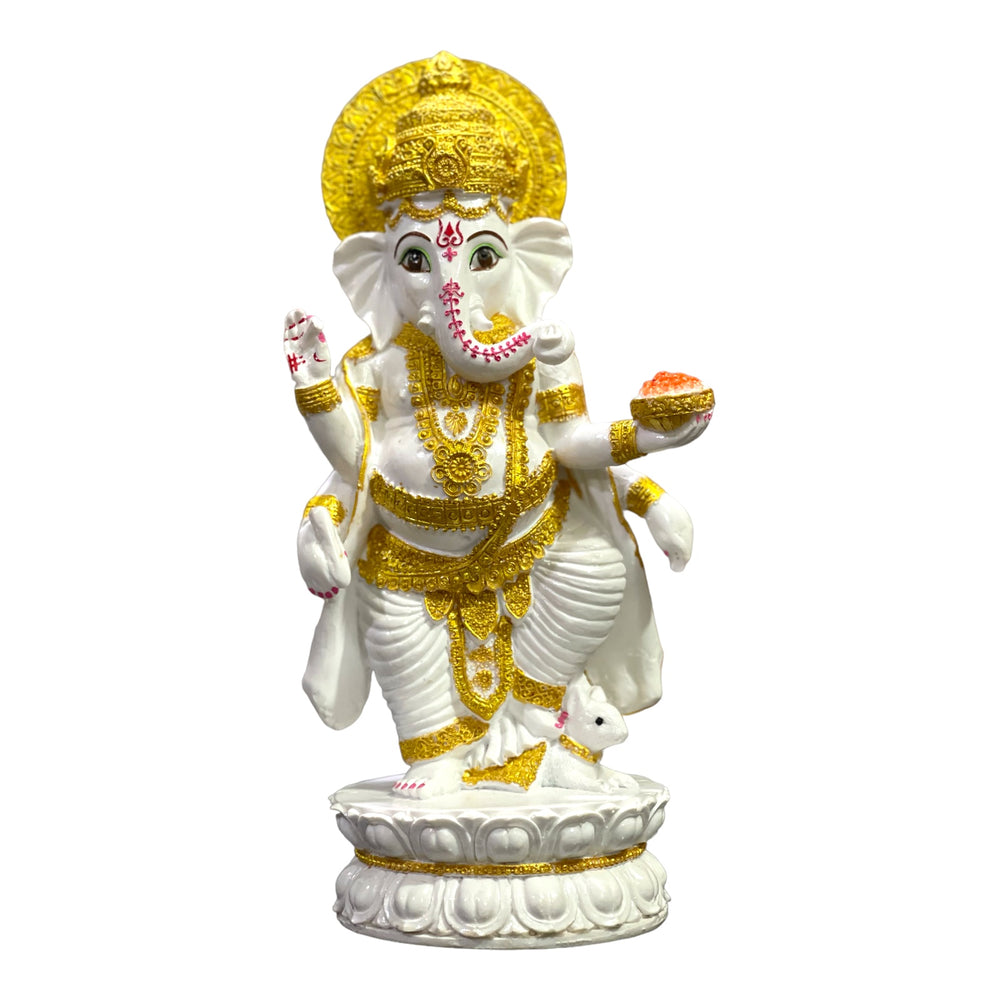 Lord Ganesh Standing on Mushak Idol