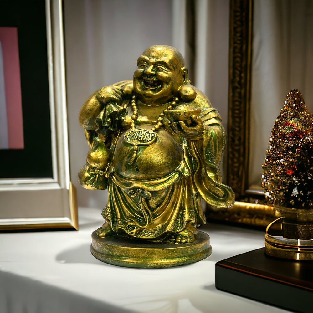 Laughing Buddha have Coin Pottly Statue 