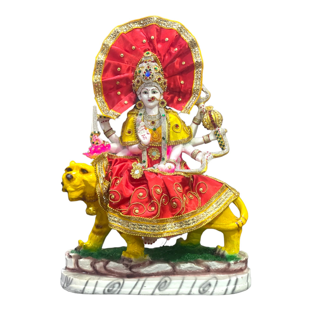 Ma Sherawali Marble Idol Best for Home Puja in 1.5 Feet