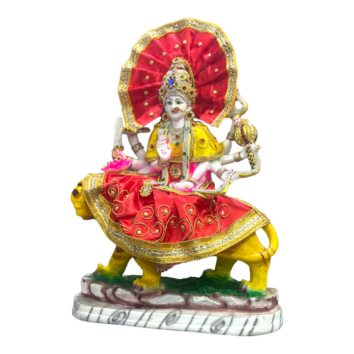 Ma Sherawali Marble Idol Best for Home Puja in 1.5 Feet