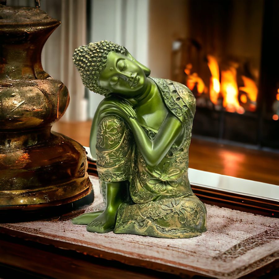 Buddha Resting on Knee Showpiece For Home Decor 
