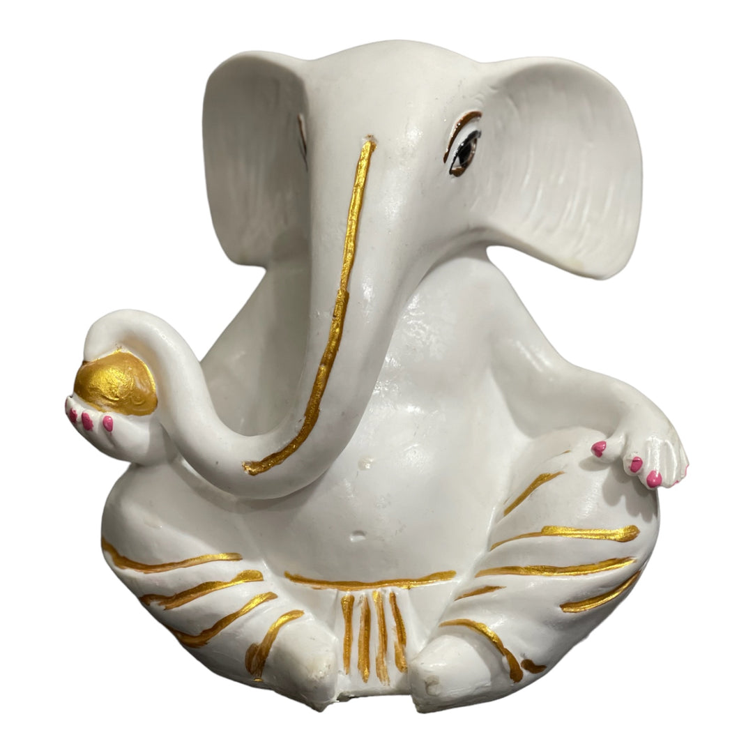 Lord Ganpati Small Marble Look Idol