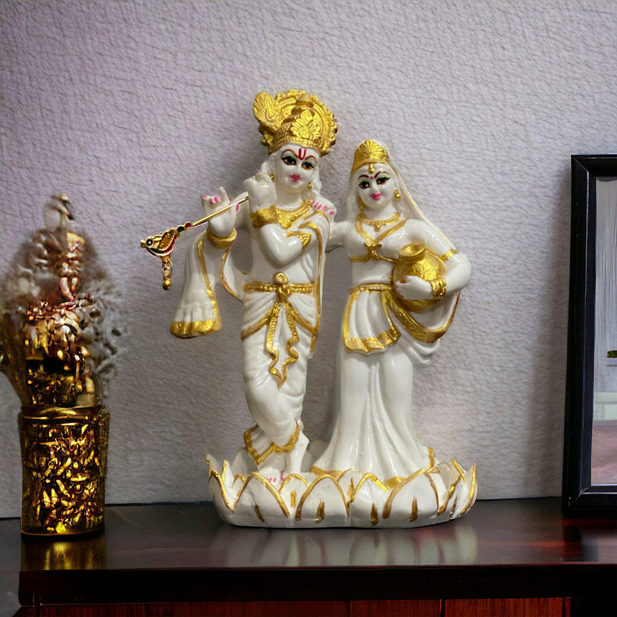 Lord Radha Krishan Marble Look Idol Best Gift For Friend 