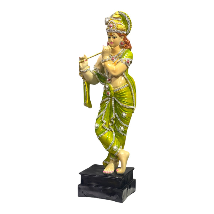 Standing Krishan Basuri Colourful with Decorative 2 feet Idol