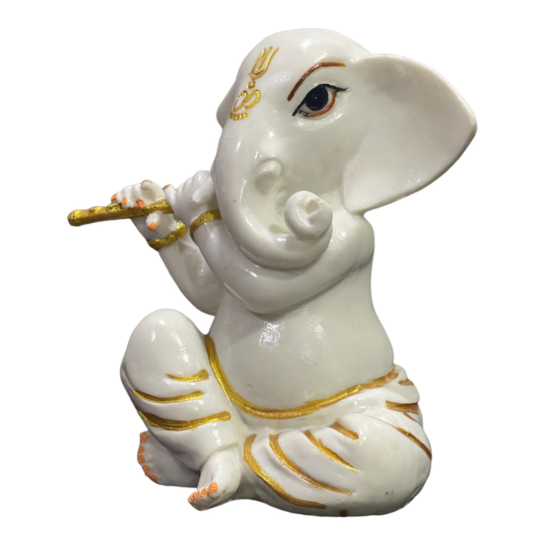 Ganesh Basuri Playing Marble Murti Best For  Gift Item