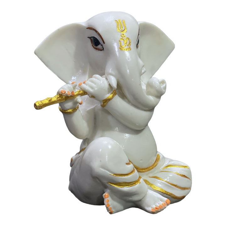 Ganesh Basuri Playing Marble Murti Best For  Gift Item
