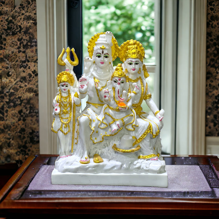 Shiv Parivar Marble Look Idol