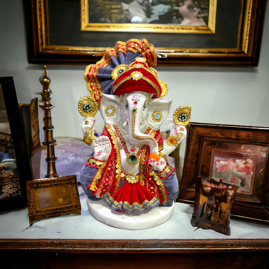 Lord Ganesh Idol With Costume vastra