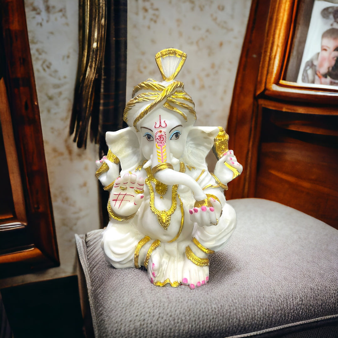 Pagadi Ganesh Marble Look Idol