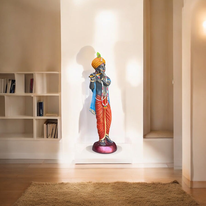 Standing Beautiful Krishan Idol With Bansuri Height- 2.5 feet