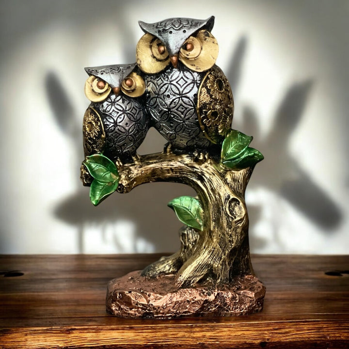 Owl Statue, Idol, Figurine, Showpiece for Money, Wealth, Good-Luck & Wisdom H- 26 cm