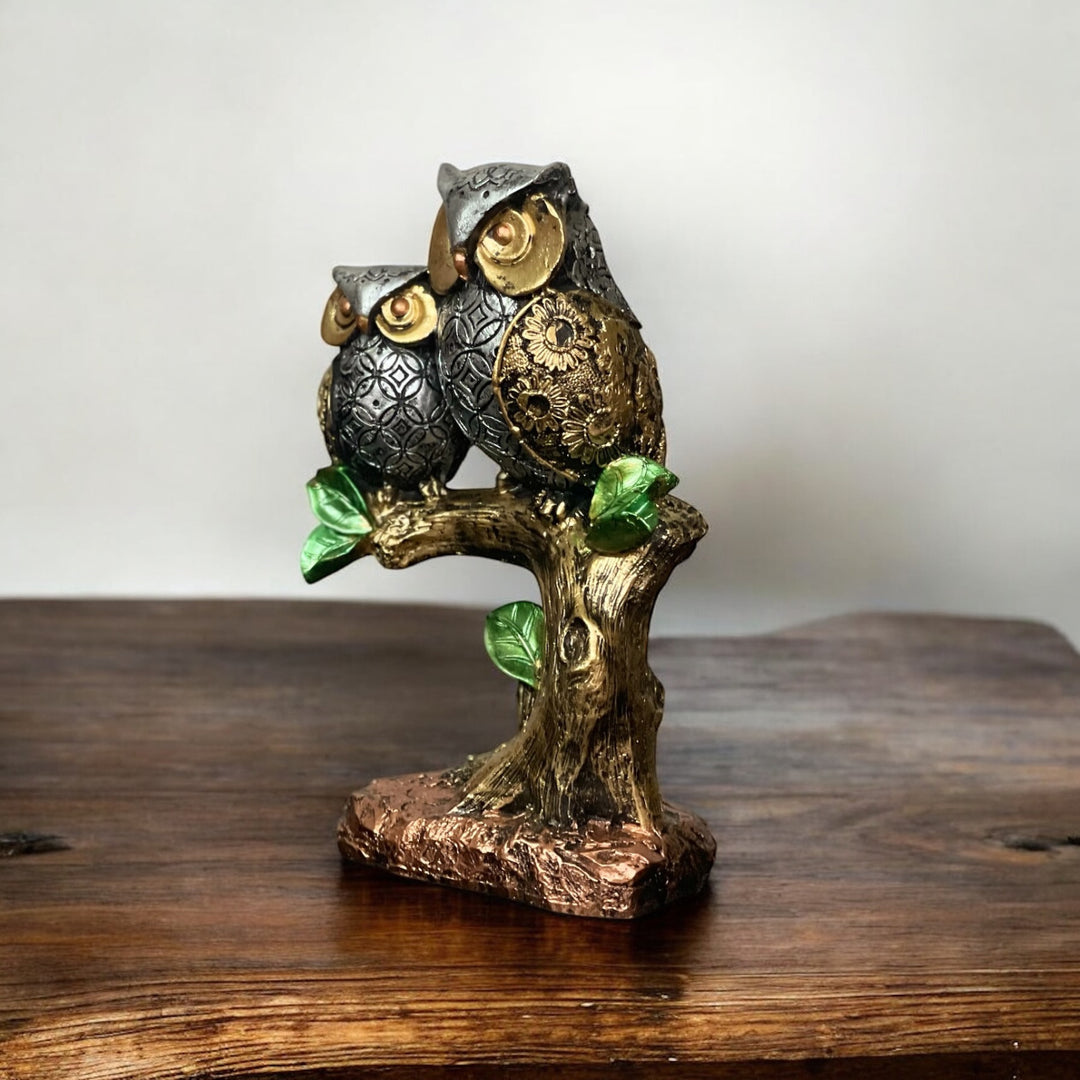 Owl Statue, Idol, Figurine, Showpiece for Money, Wealth, Good-Luck & Wisdom H- 26 cm