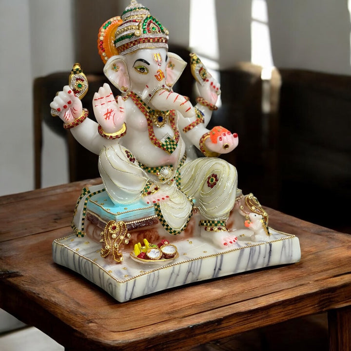  Ganesh 1.5 feet marble idol statue murti