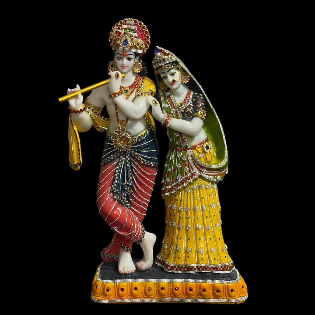 2 Ft Radha Krishna Idol Made of Composite Marble – Premium Colourful Statue